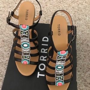 Torrid - Beaded T Strap Platform